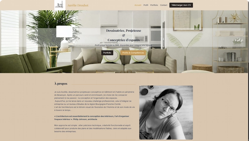 Refonte de site vitrine réalisé par KrisDevo, développeur web à Besançon